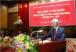 Tổng Bí thư, Chủ tịch nước Nguyễn Phú Trọng chủ trì Hội nghị toàn quốc tổng kết công tác phòng, chống tham nhũng giai đoạn 2013-2020